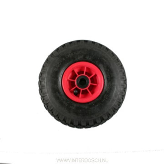 Wiel 4x300 Steekwagen Band Rood