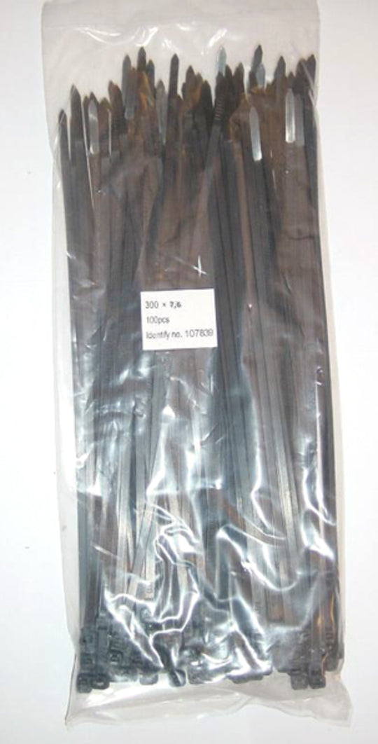 Kabelbinders 7.6X300 Zwart ZAK A 100