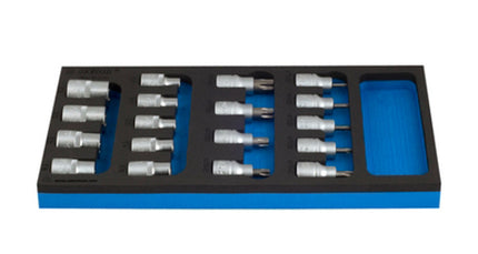Gereedschap Inlay Unior Gereedschapwagen DOP-BITSET Torx 1/2 18DLG
