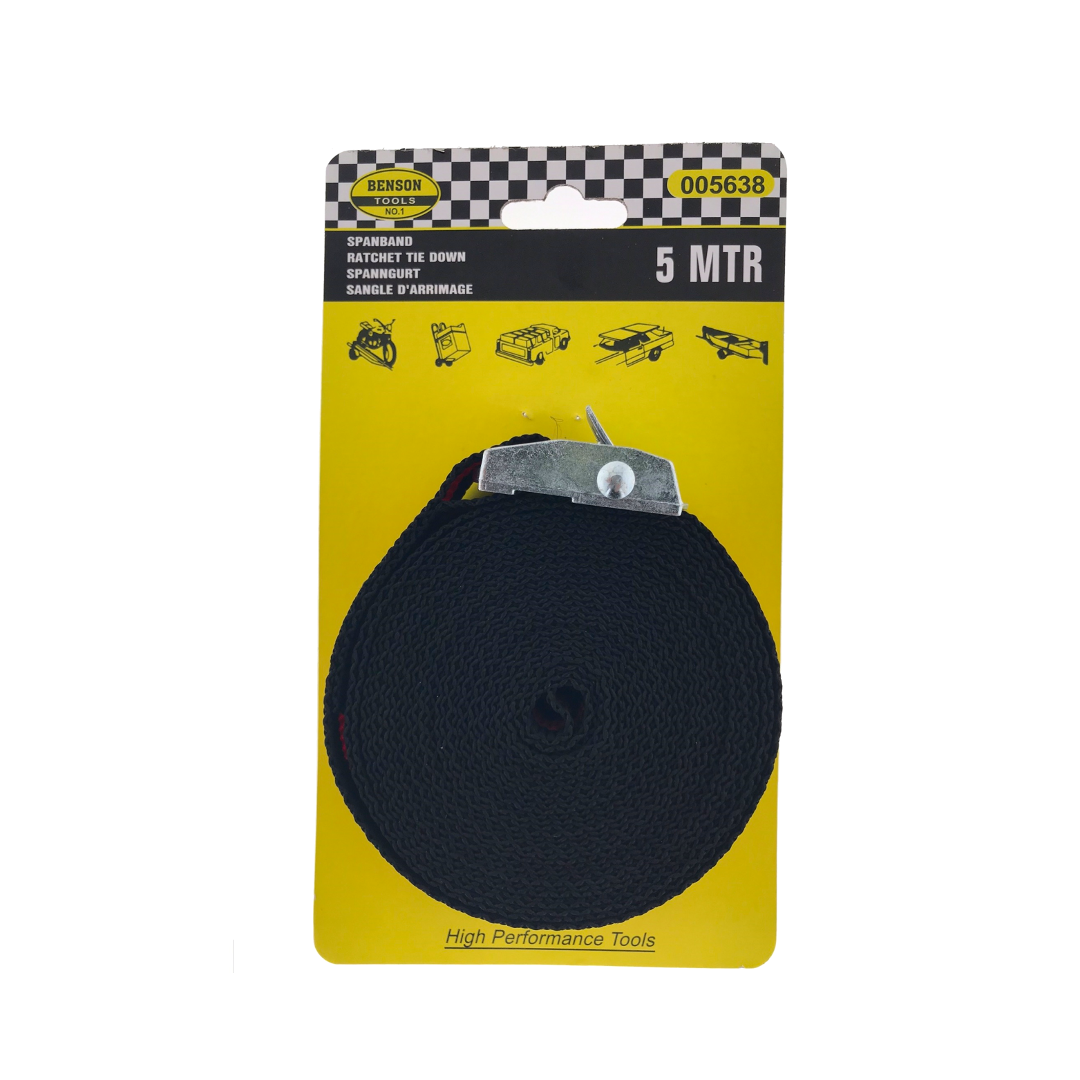 QA0803A Spanband 5mtr zwart