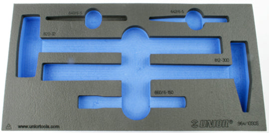 Foam Inlay Unior Gereedschapwagen HAMER-DREVELSET