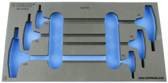 Foam Inlay Unior Gereedschapwagen Inbusset Bolkop Model