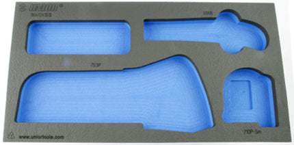 Foam Inlay Unior Gereedschapwagen MES-ZAAG-ROLMAAT