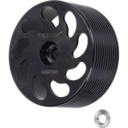 koppelinghuis BGM achter wiel cnc zwart citta, vespa, ciao, si, bravo, grillo bgm7250