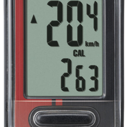 Fietscomputer Cateye Enduro 8 Zwart Rood