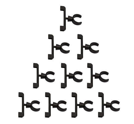 Prijskaartklem PVC Verstelbaar Zwart set van 10