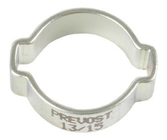 Prevost Slangklem 11-13 set van 10 Zilver