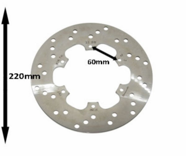 Brake disc Piaggio original for 220mm Gilera Runner, GP1, GTS 310, GTS all mod., GTV 310, GTS Super 300cc, Liberty Post, NRG Power 56484R