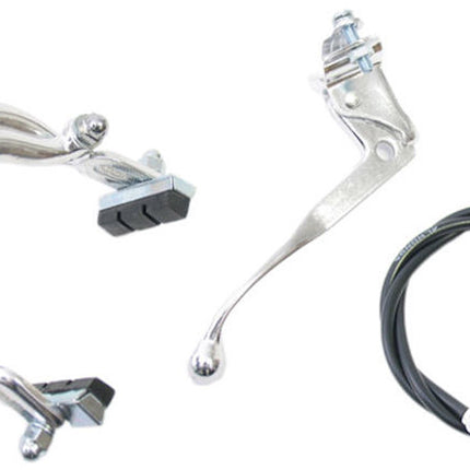 Remmenset fiets voor + achter Edge - zilver
