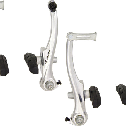 V-brake set Saccon voor en achter aluminium - zilver
