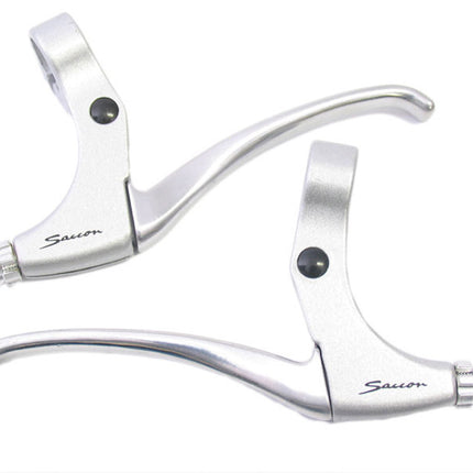 Remgreepset Saccon voor rollerbrake - 4 vingers - satin / zilver