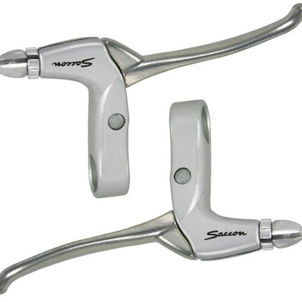 Remgreepset Saccon voor rollerbrake - 4 vingers - satijn / zilver