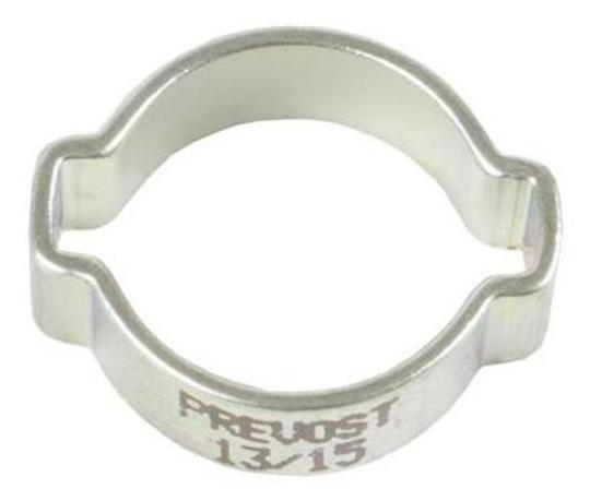 Prevost Slangklem 13-15 set van 10 Zilver