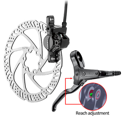 Hydraulische schijfremset Tektro HD-M285 rechts met 1800 mm leiding - zonder remschijf - zwart