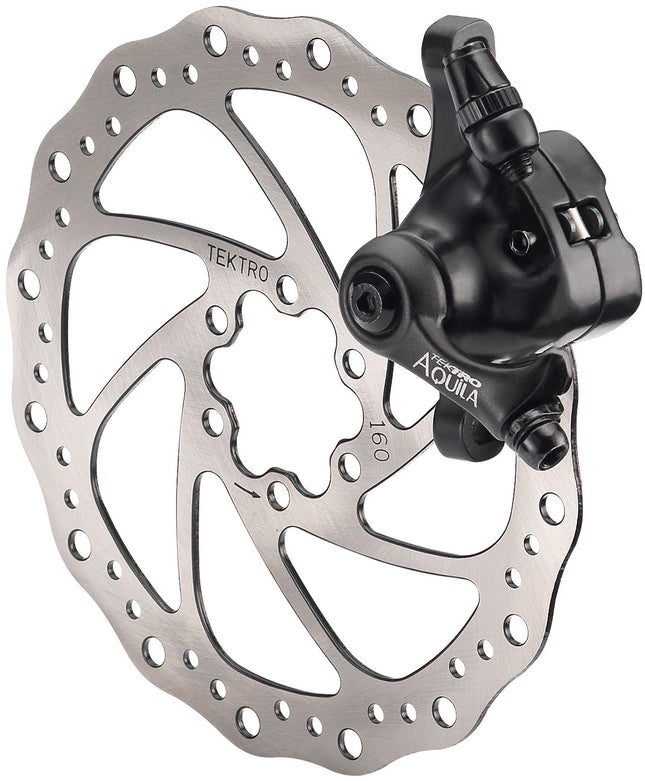Schijfremset mechanisch Tektr MD-M500 achterkant met 160 mm remschijf