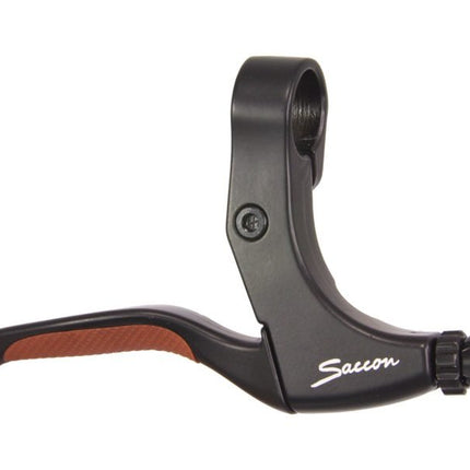 Remgreepset Saccon rollerbrake - zwart met rubberen greep