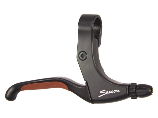 Remgreepset Saccon rollerbrake - zwart met rubberen greep