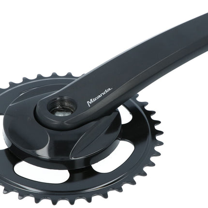 Crankstel 38T Miranda Delta 170mm crankarm - met disc 9.5cm - zwart