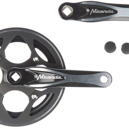 Crankstel 44T Miranda Alfa 1R+ 3/32 single speed - zwart/zilver