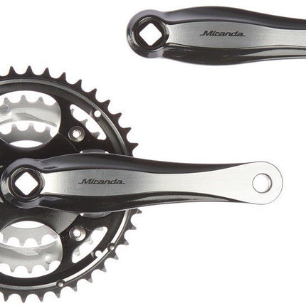 Crankstel Miranda Beta 3R+ 22/32/42T - zwart/zilver