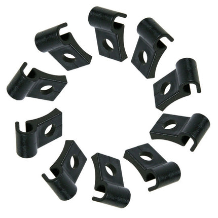 Klem Onder Frame PVC 1 Kabel set van 10 Kabed Zwart