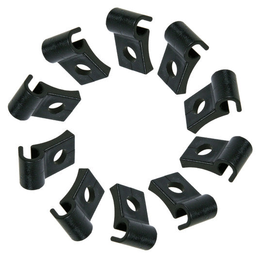 Klem Onder Frame PVC 1 Kabel set van 10 Kabed Zwart