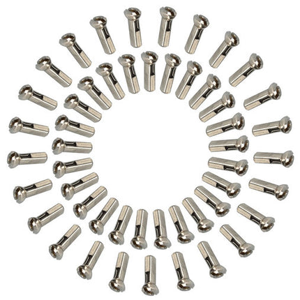 Spaaknippel 13 Sapim GR5 Polyax set van 50 Zilver