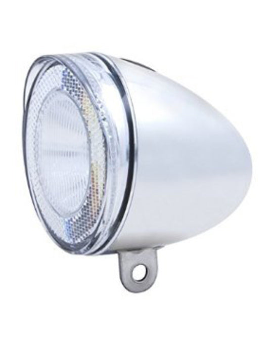 Fiets koplamp XLC Swingo XB Batt Chroom