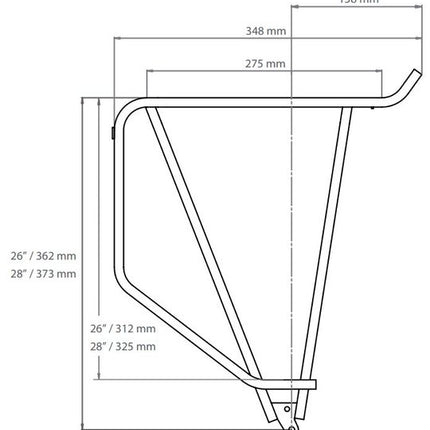 Achterdrager 26" Tubus Cargo Classic Zwart