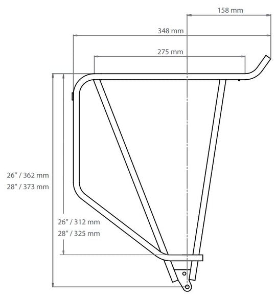 Achterdrager 26" Tubus Cargo Classic Zwart