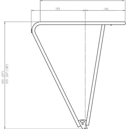 Achterdrager 29" Tubus Vega Classic Zwart
