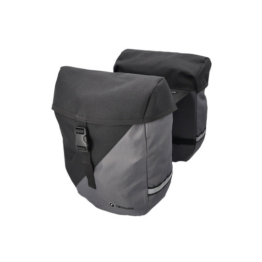 Dubbele Fietstas Racktime Vida Dubbel-GRY Zwart Grijs
