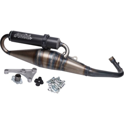 exhaust Polini Team 4 blank/black sco Piaggio 2t 200.0407