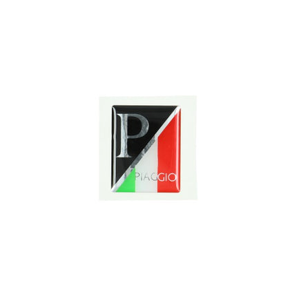 Autocollant logo tablier avant noir/italie 3D LX, Piaggio, Primavera, Sprint