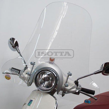 Pare-brise Isotta avec kit de fixation, haut, transparent, Primavera=épuisé