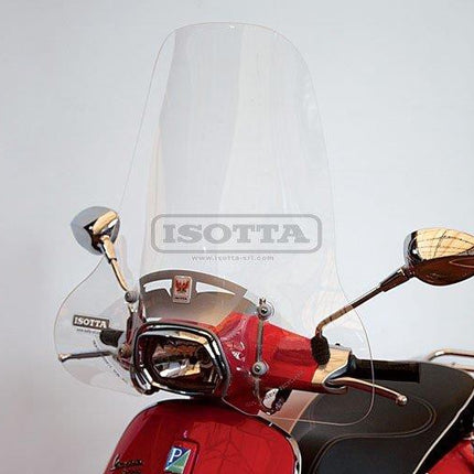 Pare-brise Isotta avec kit de fixation, haut, transparent, Vespa Sprint = jusqu'à épuisement des stocks