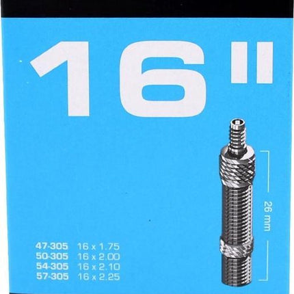 fiets binnenband - Impac 16 X 1.75/2.25 (47/57-305) Dv 26 Mm