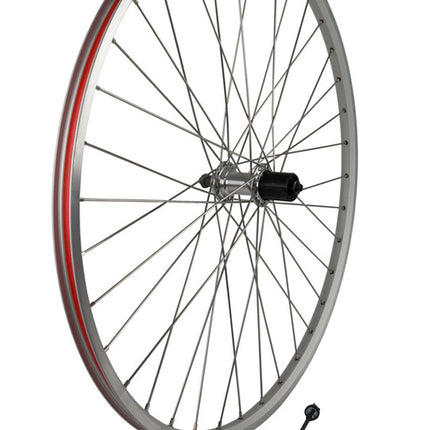 Achterwiel 28x13/8 Zac19 Uitv 24MM Cass 8/9 Zilver