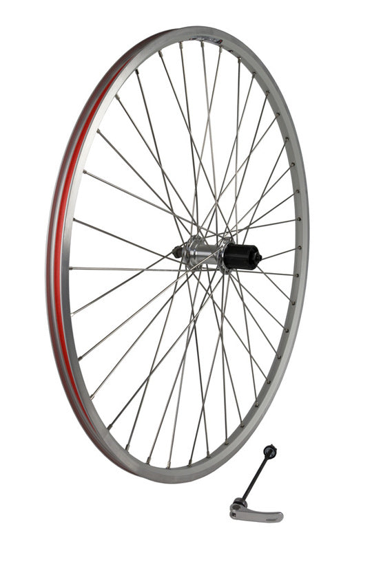 Achterwiel 28x13/8 Zac19 Uitv 24MM Cass 8/9 Zilver