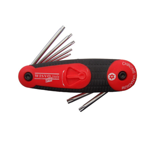 Wisvo ZAK Model Torxset M/GAT TX9-TX40 8 DLG Rood Zwart