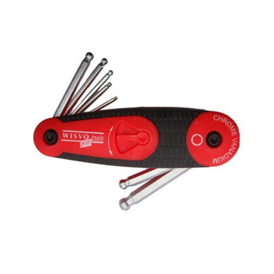 Wisvo ZAK Model Inbusset Bolkop 2-8MM 8 DLG Rood Zwart