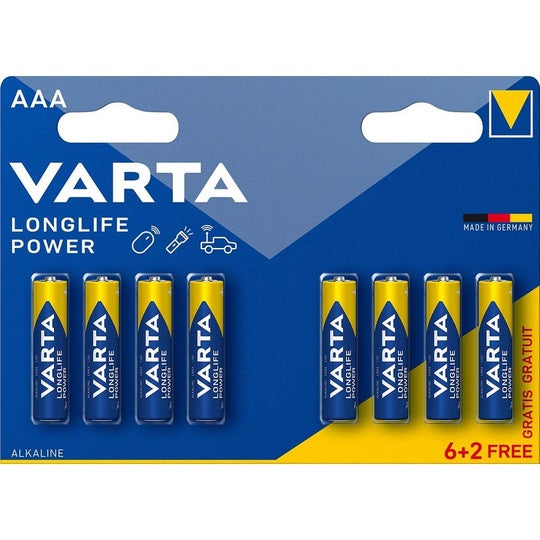 Batt VA Longlife Power LR03 AAA Potlood KRT A 8 Blauw