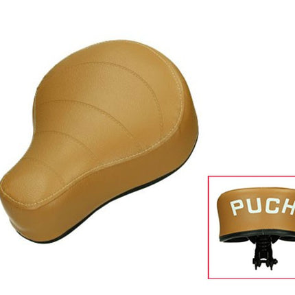 selle (fabriquée en UE) avec logo marron camel Puch Maxi