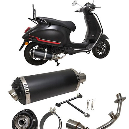 uitlaat Power1 euro-4 Evo-1 zwart primavera, sprint, zip 4t