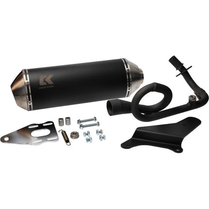 exhaust Turbokit e-approved euro-4 3v, '18-'20 black alu gmax, piaggio, zip 4t m4t185