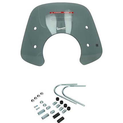 windscherm Piaggio origineel met bevestigingsset laag 2017-2024 euro-3/4 smoke gts alle mod. 1b007200
