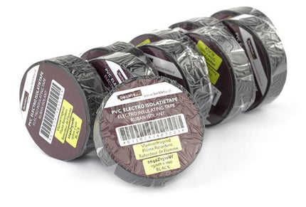 Tape PVC Berkleba 15x10MT Zwart ROL set van 10