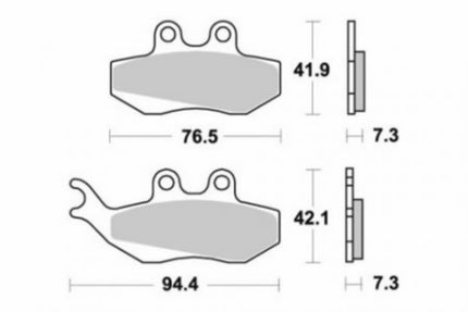Plaquettes de frein SBS pour DNA, DNA 180cc, DT50LC, RS1, RS1999, Runner 180cc, Runner Pro, RX, TZR, XSM, XTM 120HF