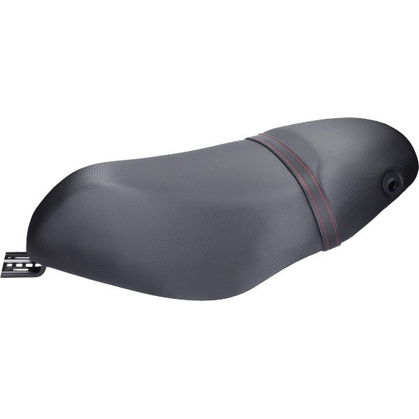 buddyseat sport euro-2/4/5 rode stiksels zwart piaggio, zip 4t