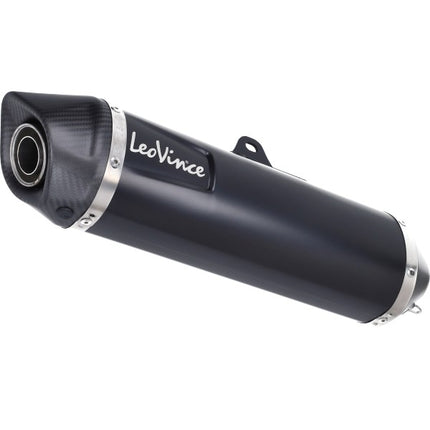 uitlaat Leovince e-keur slip-on Piaggio nero zwart mat/carbon mp3 500cc, mp3-400cc 14005